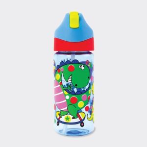 BOTELLA CON PAJITA DINOSAURIOS