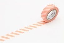 WASHI TAPE MT DECO STRIPE SALMON PINK