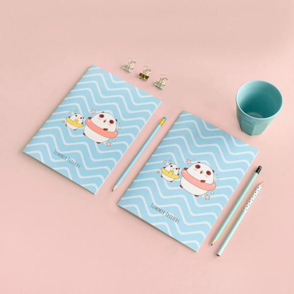 LIBRETA CUTE PANDA SUMMER FRIENDS