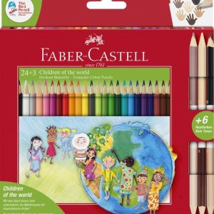 LAPIZ FABER TRIANGULAR 24 COLORES +3