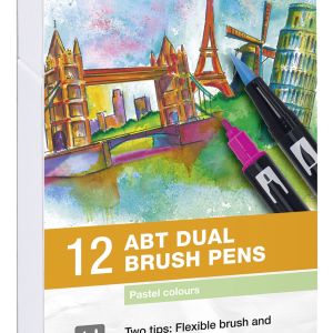 TOMBOW DUAL BRUSH SET 12 COLORES PASTEL