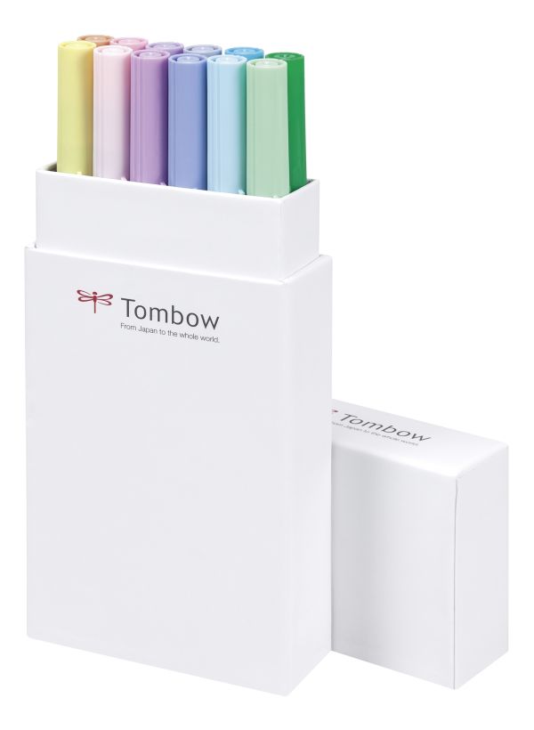 TOMBOW DUAL BRUSH SET 12 COLORES PASTEL