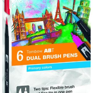 SET ROTULADORES TOMBOW DUAL BRUSH COLORES PRIMARIOS