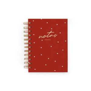 CUADERNO MINI CARMÍN. PUNTOS