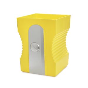 PAPELERA SACAPUNTAS AMARILLO PLASTICO