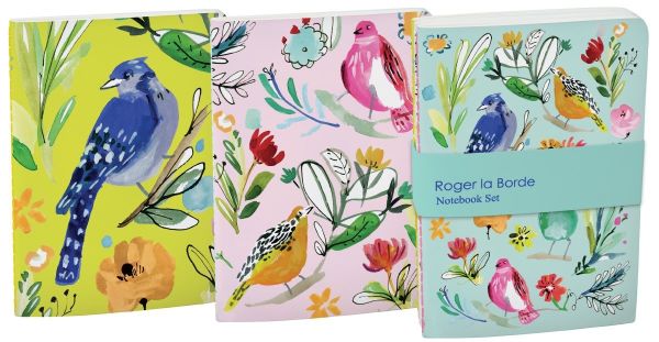 TRIO CUADERNOS A6 EX BIRD LIFE BLUE