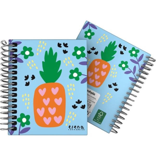 CUADERNO FORRADO A7 CUADROS FLOWER