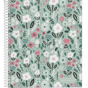 CUADERNO ANILLAS A5 MINT FLOWERS