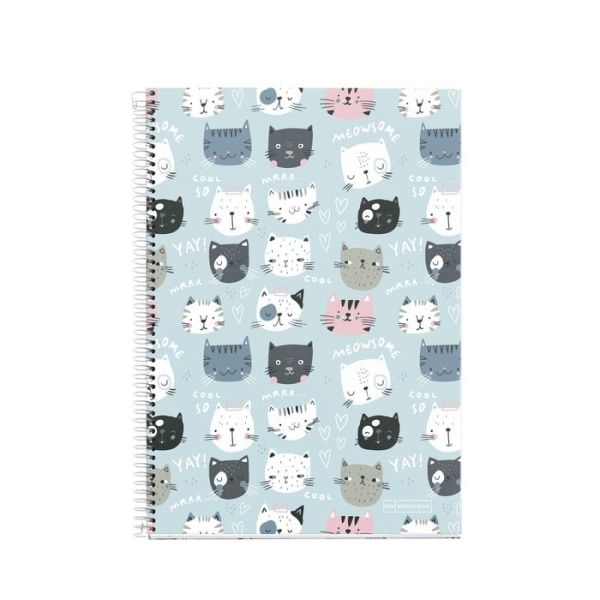 CUADERNO ESPIRAL A4 CATS RULE