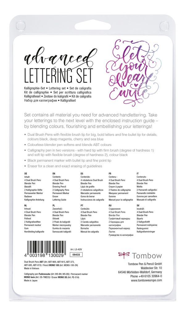 SET TOMBOW LETTERING ADVANCED