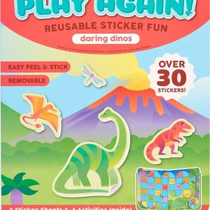 LIBRO ACTIVIDADES PEGATINAS REUTILIZABLES DINOS