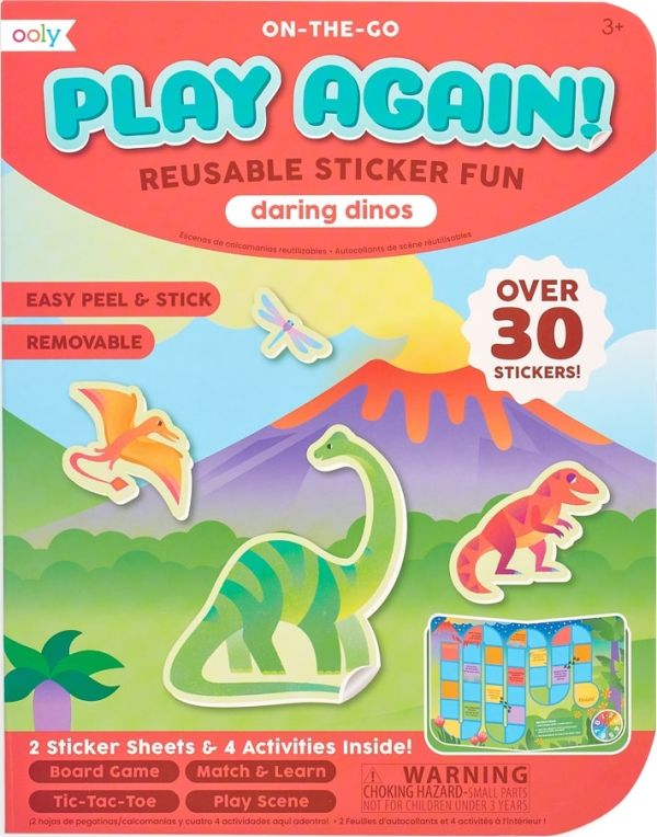 LIBRO ACTIVIDADES PEGATINAS REUTILIZABLES DINOS