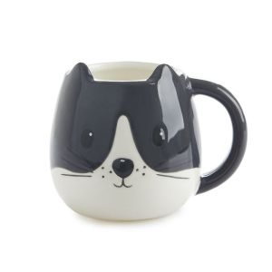 TAZA CERÁMICA KITTY BLANCO/NEGRO