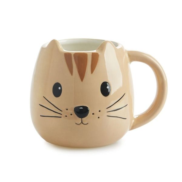 TAZA CERÁMICA KITTY NARANJA