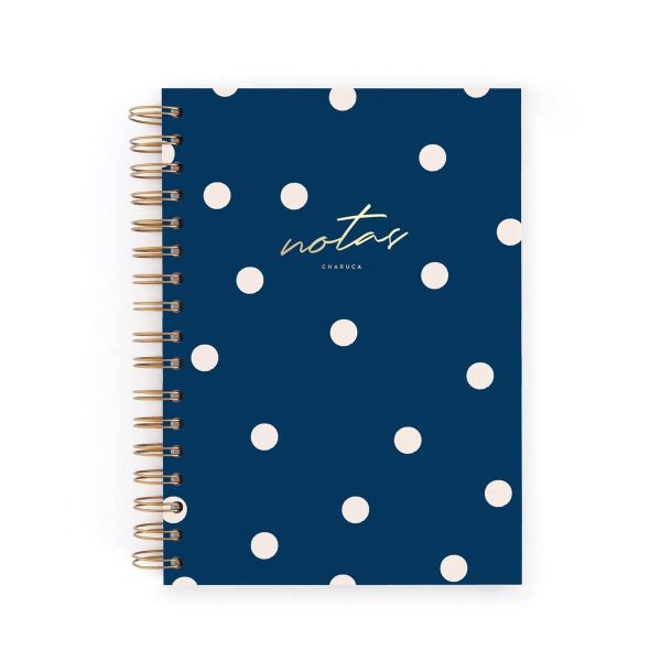 CUADERNO A5 NAVY PUNTOS