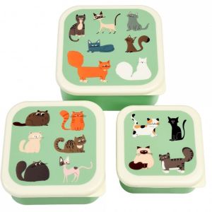 SET DE 3 CAJAS ALMUERZO NINE LIVES