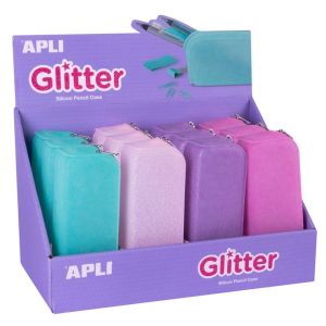 ESTUCHE SILICONA GLITTER