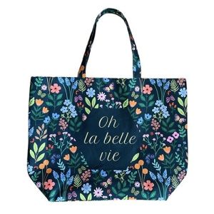 BOLSA DE TELA CON ASAS XL BALADE FLEURIE