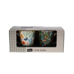 SET DE 2 TAZAS CONICAS BALADE FLEURIE