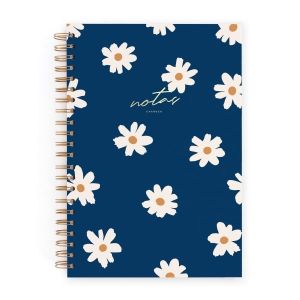 CUADERNO L FLORAL NAVY PUNTOS