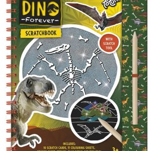 CUADERNO DE RASCAR DINOSAURIO CON ANILLAS