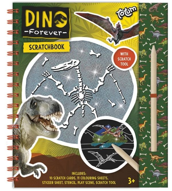 CUADERNO DE RASCAR DINOSAURIO CON ANILLAS