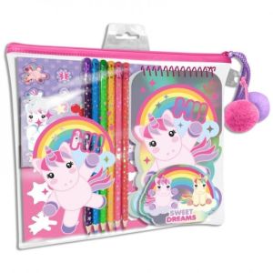 SET PAPELERIA EN NECESER SWEET DREAMS UNICORNIO