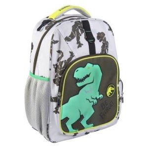 MOCHILA ESCOLAR CON BOLSILLO JURASSIC PARK