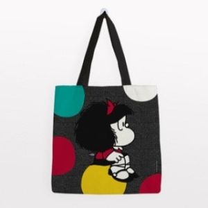 BOLSA ALGODON MAFALDA GRANDE SOBRE PELOTA