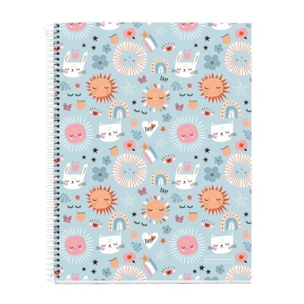 CUADERNO ANILLAS A4 CUADROS SUN VIBES