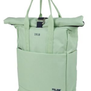 MOCHILA CON CIERRE SUPERIOR ENROLLABLE VERDE