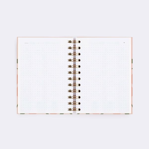 CUADERNO MINI TULIPANES PINK PUNTOS