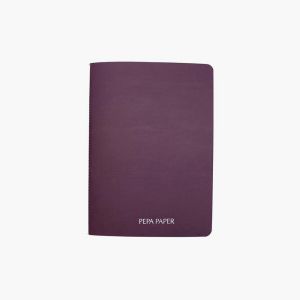 LIBRETA COSIDA A6 CARTULINA VINO