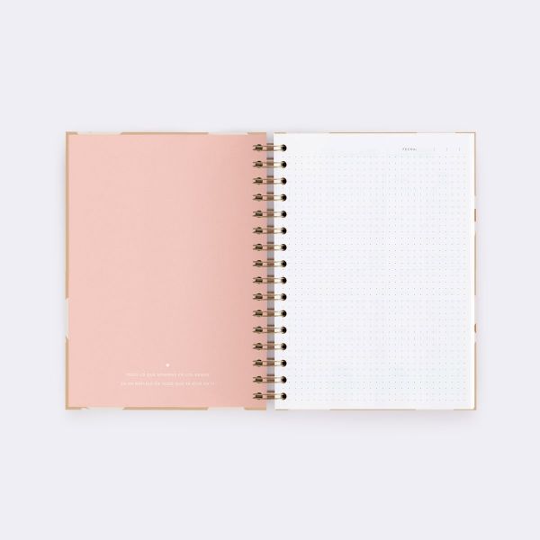 CUADERNO A5 FLORAL LATTE PUNTOS