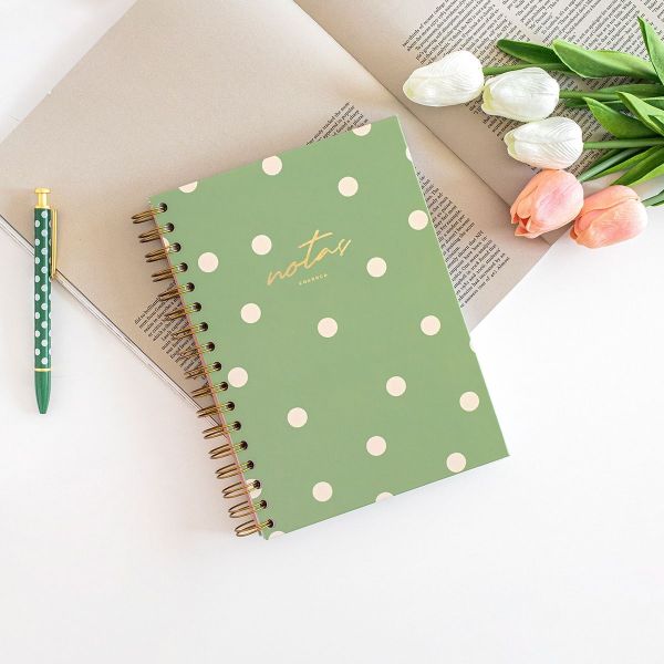 CUADERNO A5 MATCHA PUNTOS