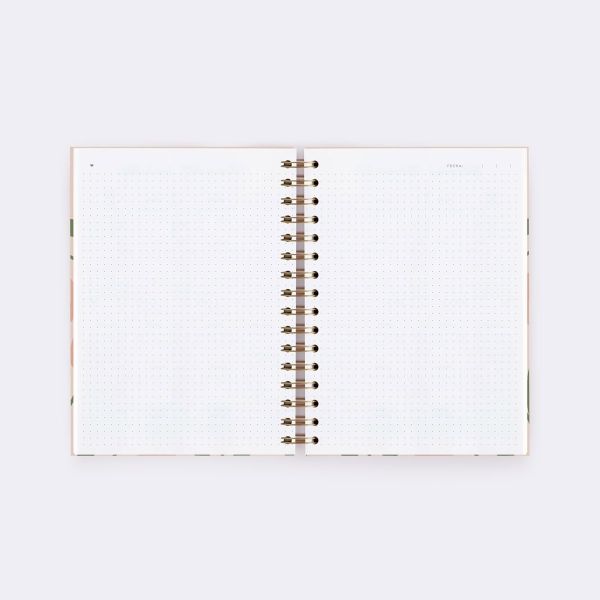 CUADERNO A5 TULIPANES PINK PUNTOS