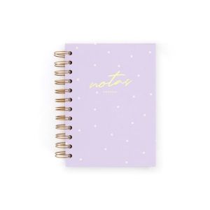 CUADERNO MINI LILA PUNTOS