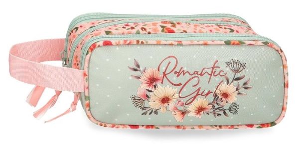 ESTUCHE TRIPLE COMPARTIMENTO MOVOM ROMANTIC GIRL