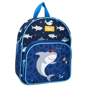 MOCHILA INFANTIL 2 BOLSILLOS TIBURON AZUL