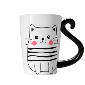 TAZA CERAMICA WHITE CAT