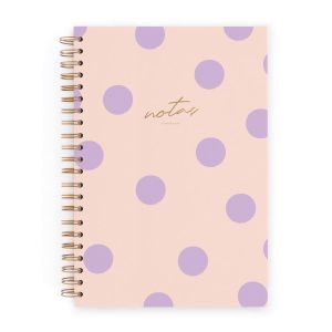 CUADERNO L. TOPOS PINK & LILA. PUNTOS