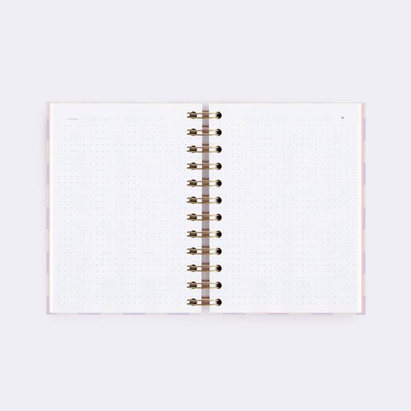 CUADERNO MINI. PICNIC LILA. PUNTOS