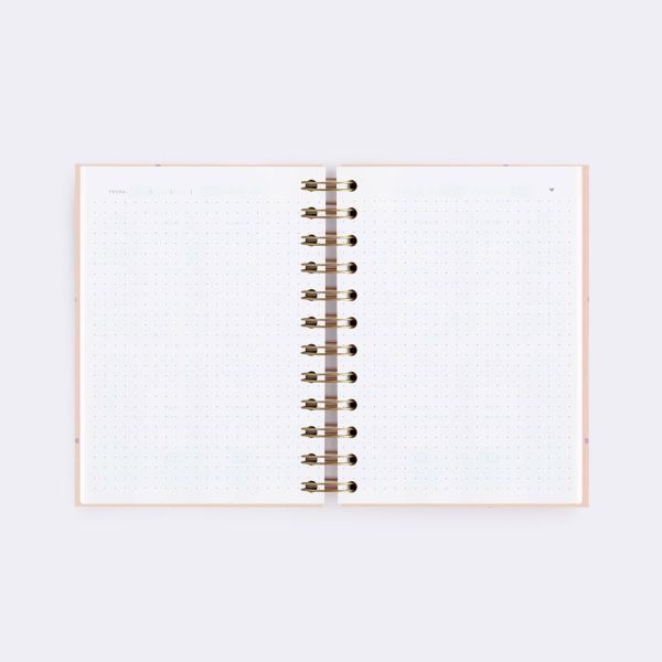 CUADERNO MINI. TOPOS PINK & LILA. PUNTOS