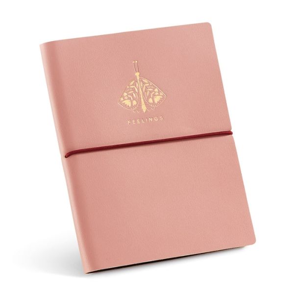 CUADERNO A6 ROSA CON GOMA BUTTERFLY