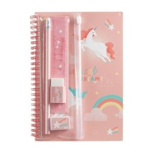 CUADERNO CON ESTUCHE UNICORNIO