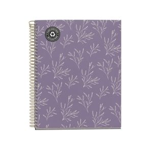 CUADERNO ANILLAS A5 LILA GARDEN