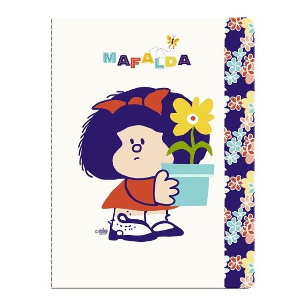 LIBRETA TAPA BLANDA MEDIANA MAFALDA MACETA