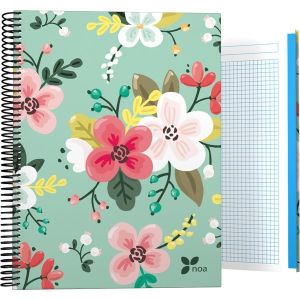 CUADERNO ESPIRAL A4 NOA FLORES