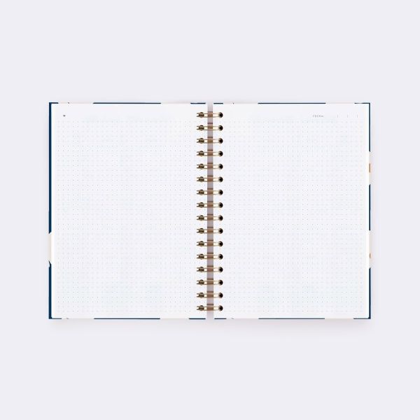 CUADERNO A5 FLORAL NAVY PUNTOS