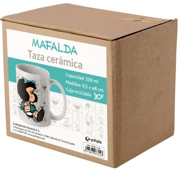 TAZA PORCELANA MAFALDA CURIOSA